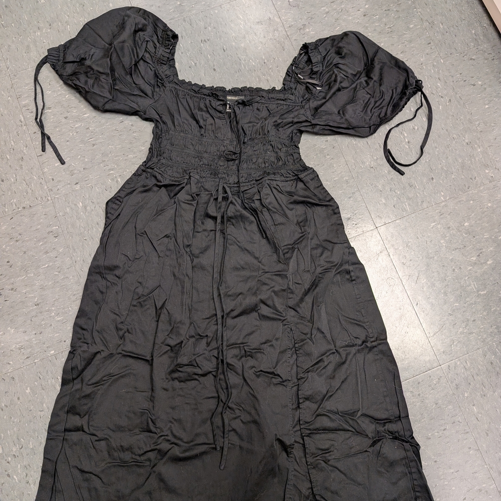 Forever 21 Elegant Black Long Sleeve Dress